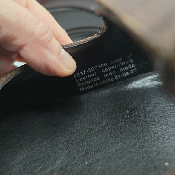 Dansko | 'Courtney' brown leather Mary Jane platform boho shoes | WMS 6.5 - Picture 6 of 10